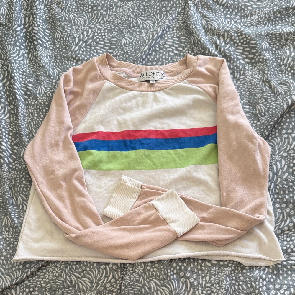 Wildfox Kids Pastel Striped Sweatshirt